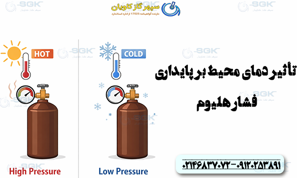 تأثیر دمای محیط بر پایداری فشار هلیوم